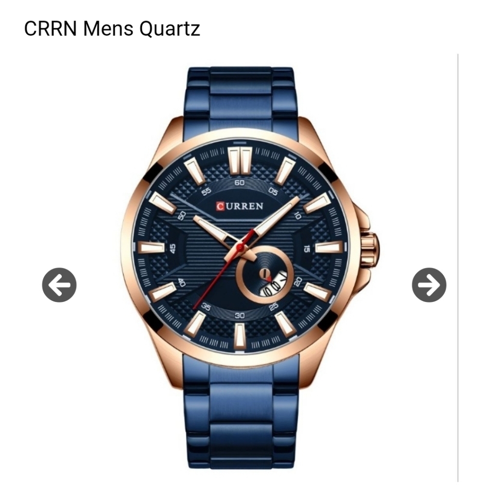 CURREN Men's Stainless Steel Quartz Movement Watch